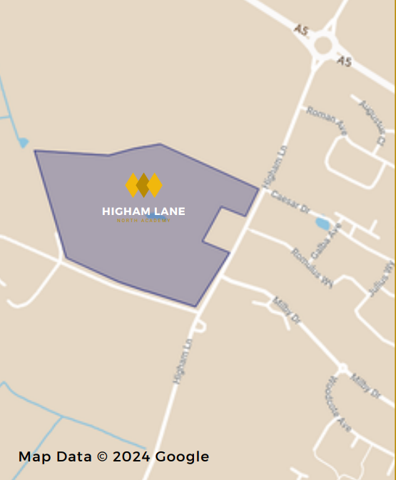 Phase 1b (orange): Location of Higham Lane North Academy